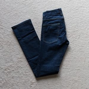 imogene + willie high-rise, dark wash straight leg jeans, size 24
